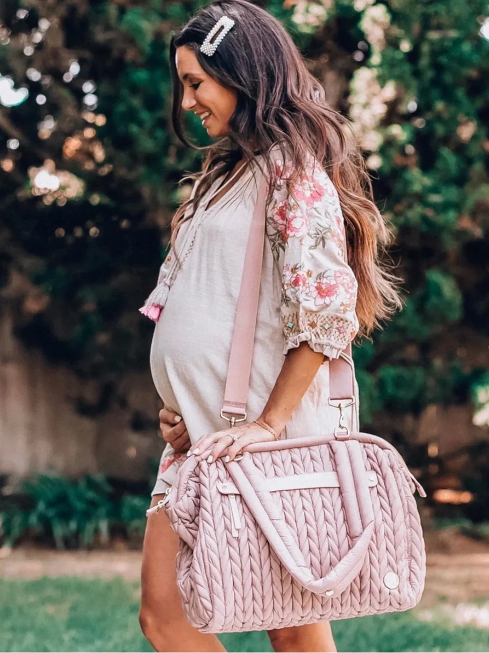 HAPP Brand Diaper Bag- Blush Pink